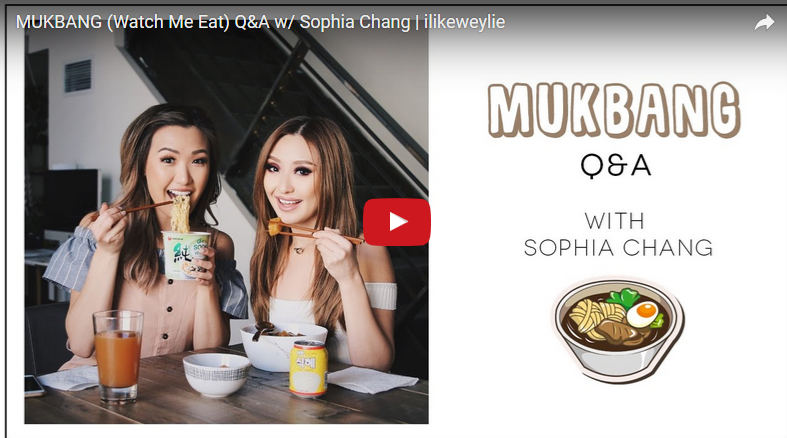 MUKBANG (Watch Me Eat) Q&A w/ Sophia Chang | ilikeweylie