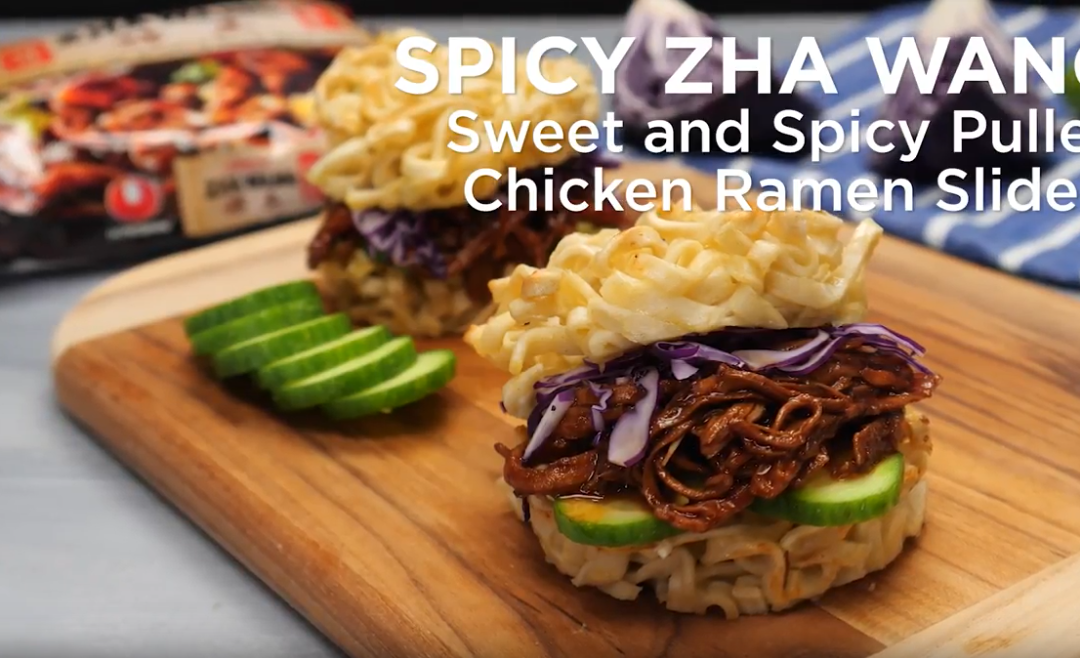 [ Recipe Video] Sweet and Spicy Pulled Chicken Ramen Sliders